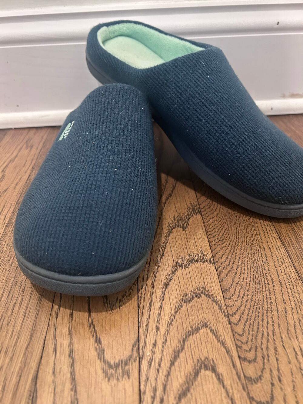 RockDove Original Two Tone Memory Foam Slipper Navy Clog XL 11-12 Gifts for Him